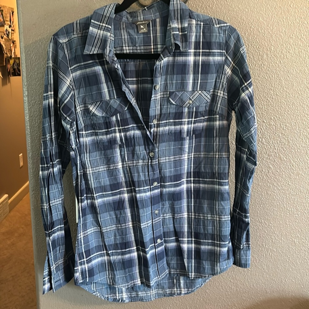 Eddie Bauer plaid button down classic fit